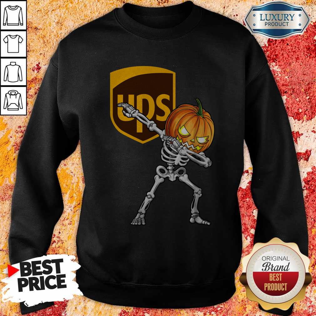 Skeleton Dabbing Halloween Pumpkin UPS Shirt