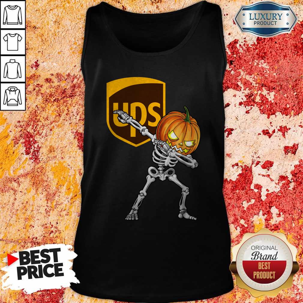 Skeleton Dabbing Halloween Pumpkin UPS Shirt