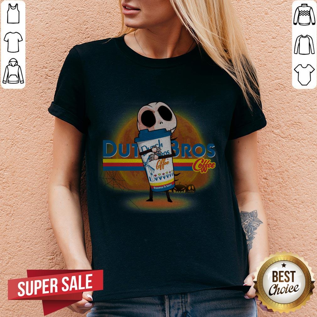 Skellington And Coffee Dutch Halloween Shirt