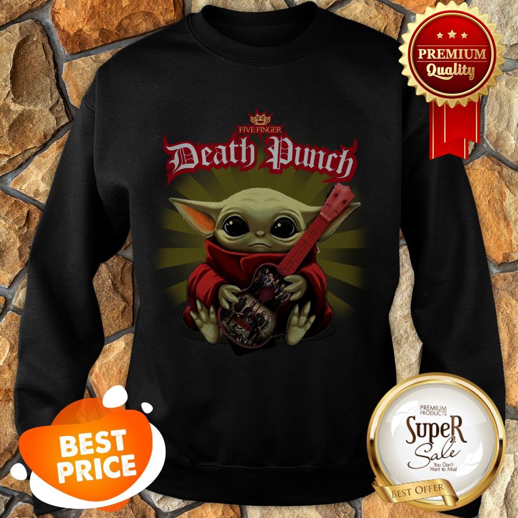 Star Wars Baby Yoda Hug Five Finger Death Punch 5FDP Guitar Shirt