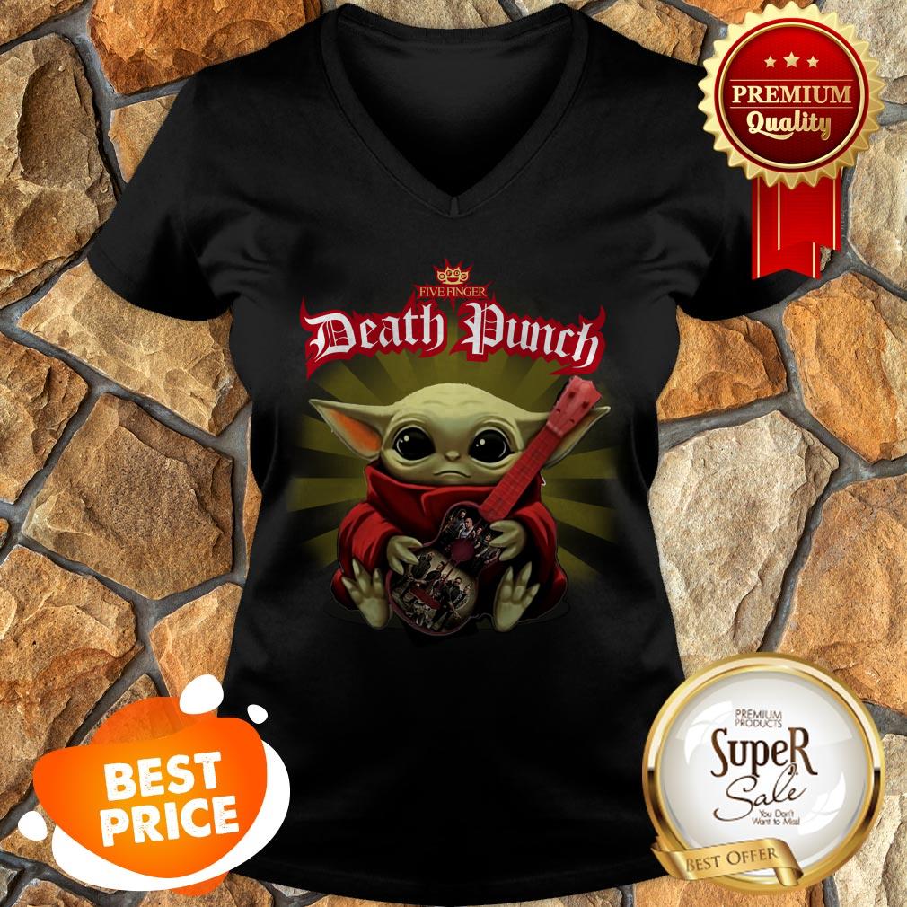 Star Wars Baby Yoda Hug Five Finger Death Punch 5FDP Guitar Shirt