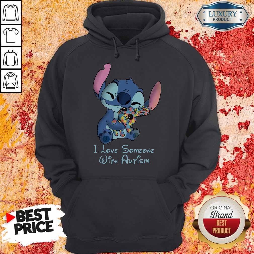 Stitch Hug Jack Skeleington Autism I Love Someone With Autism Shirt