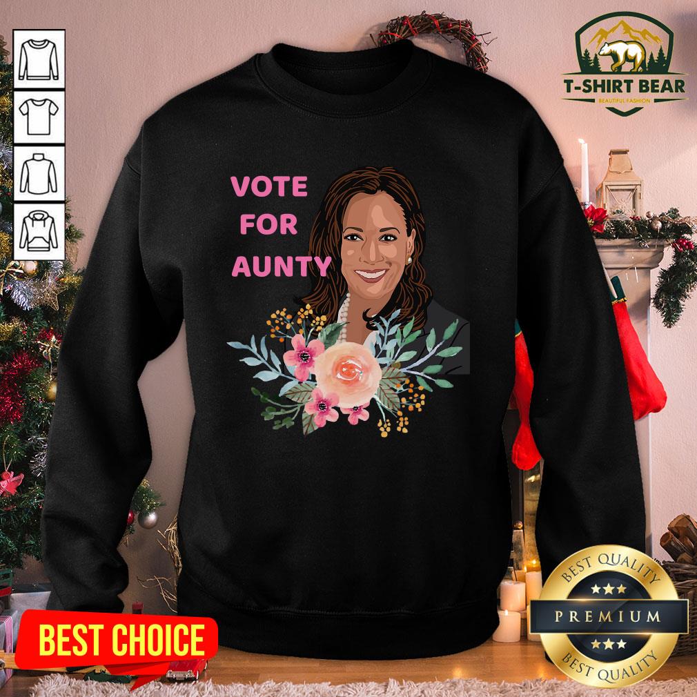 Pretty Kamala Harris Vote For Aunty Flowers Shirt