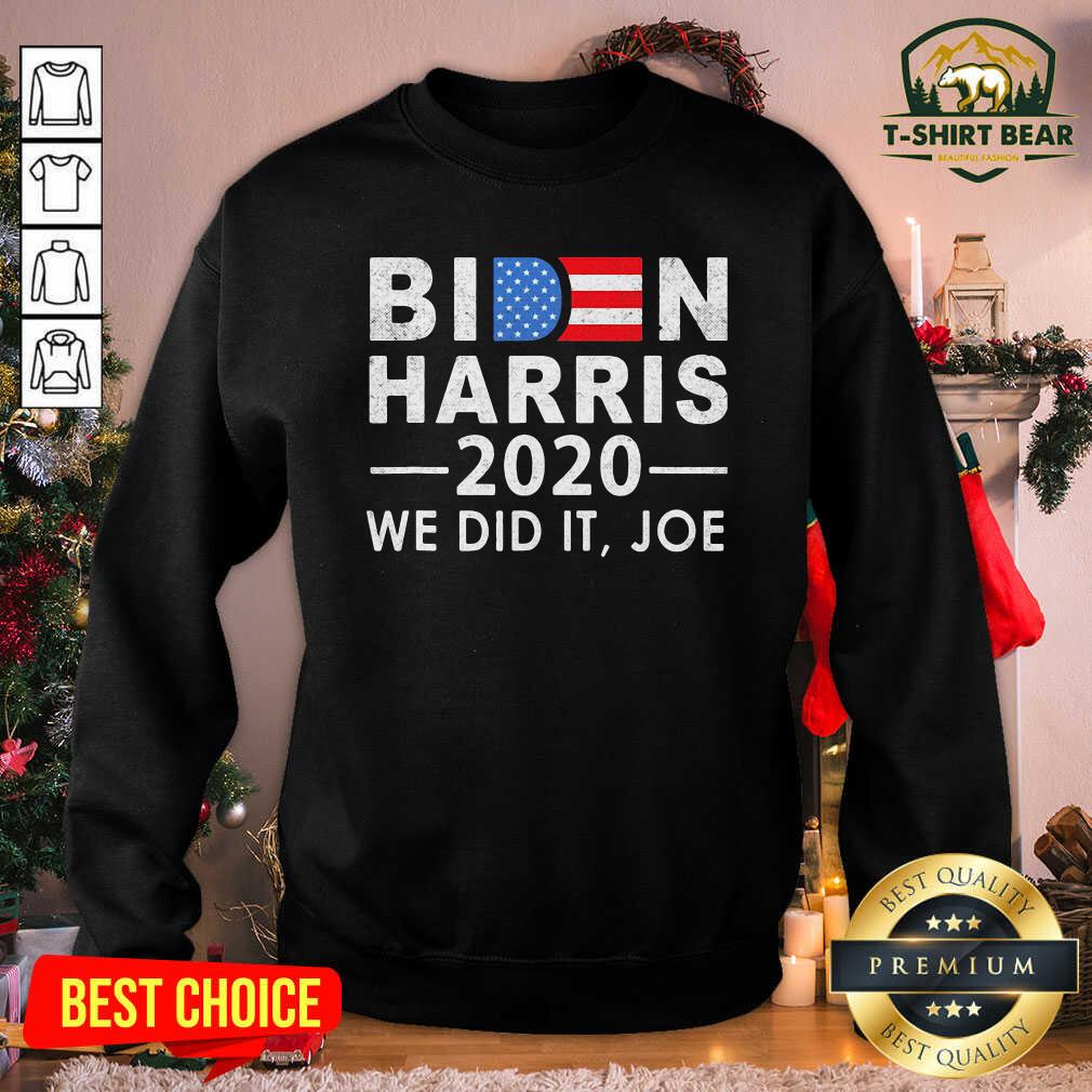 Official Biden Harris 2020 We Did It Joe American Flag Election Shirt