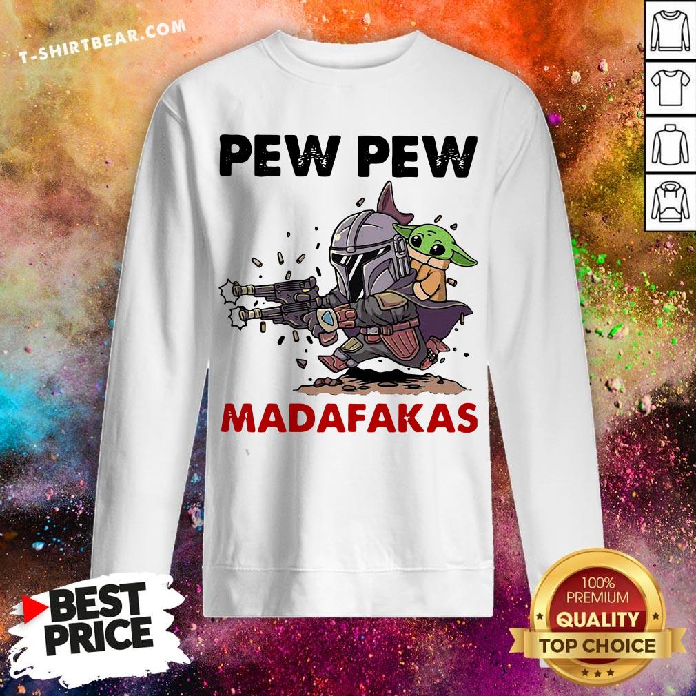 Colorful The Mandalorian Baby Yoda Pew Pew Madafakas Shirt