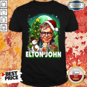 Happy Elton John Santa Snowman Merry Christmas Signature Shirt