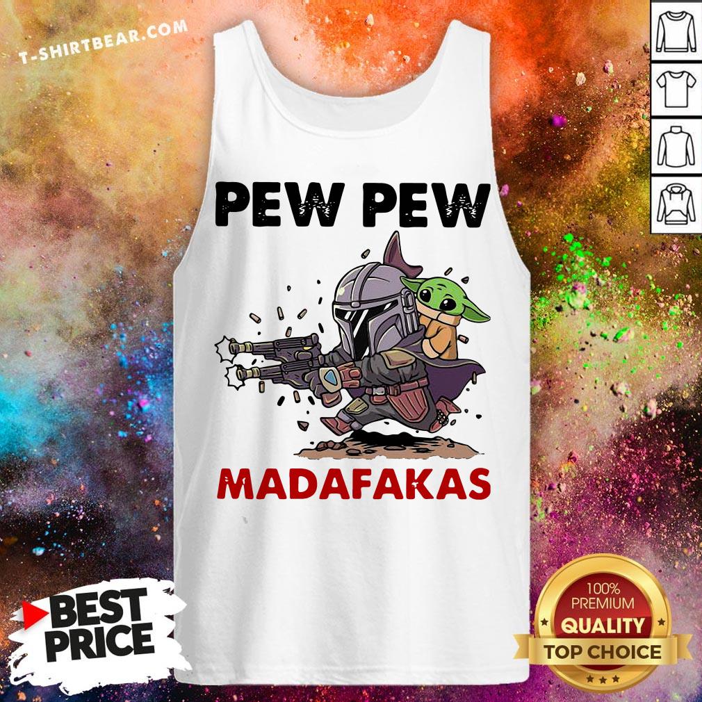 Colorful The Mandalorian Baby Yoda Pew Pew Madafakas Shirt