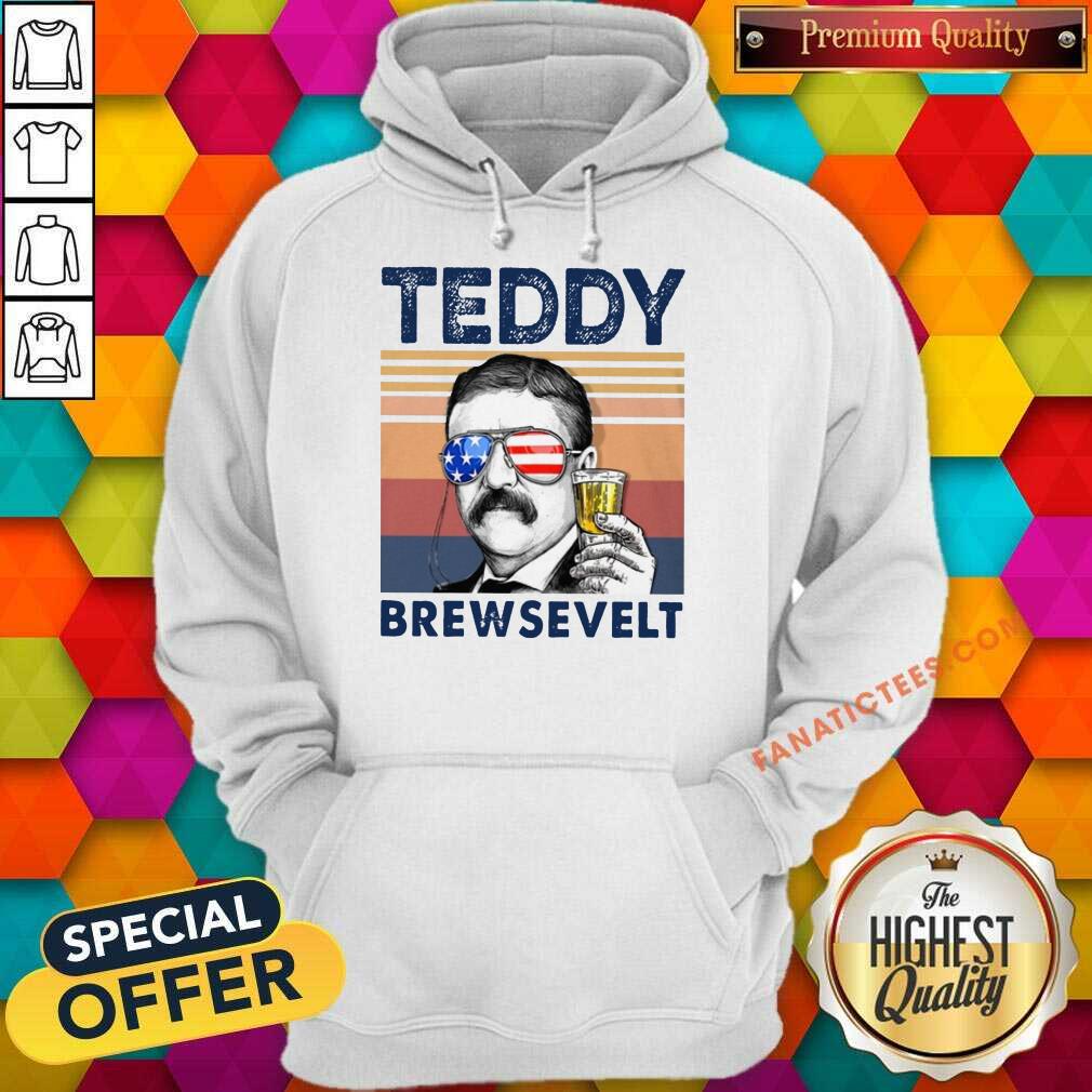 Teddy Brewsevelt Drinking Beer Happy Independence Day Vintage Shirt
