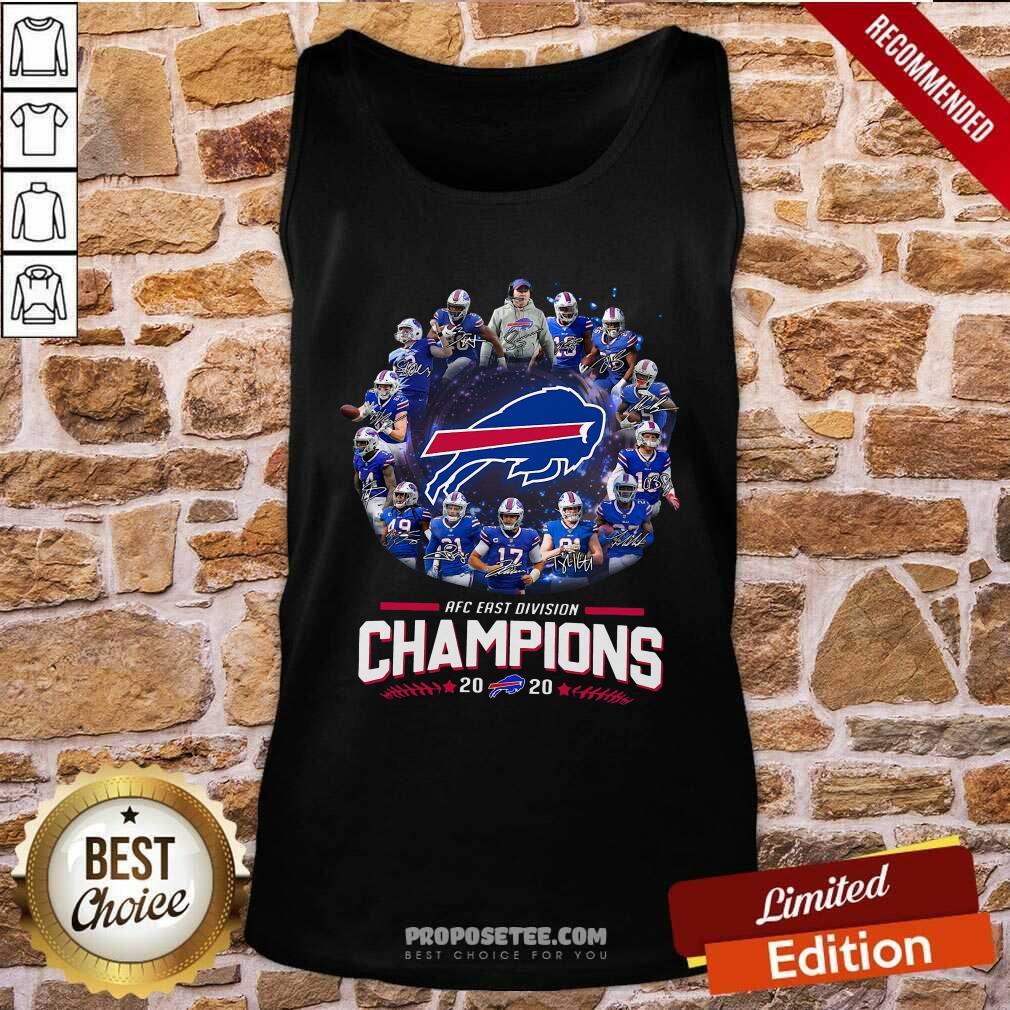 Top Buffalo Bills Team Afc East Division Champions 2020 Signatures Shirt