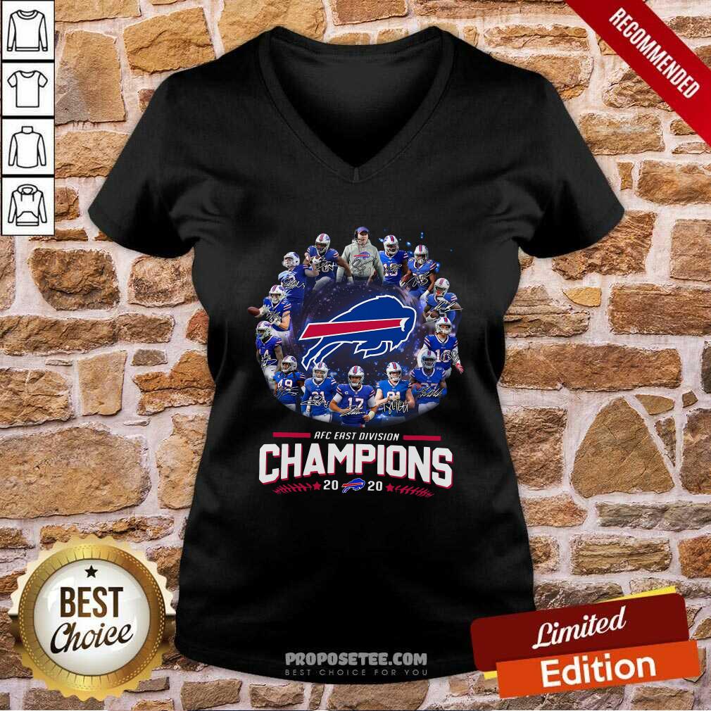 Top Buffalo Bills Team Afc East Division Champions 2020 Signatures Shirt