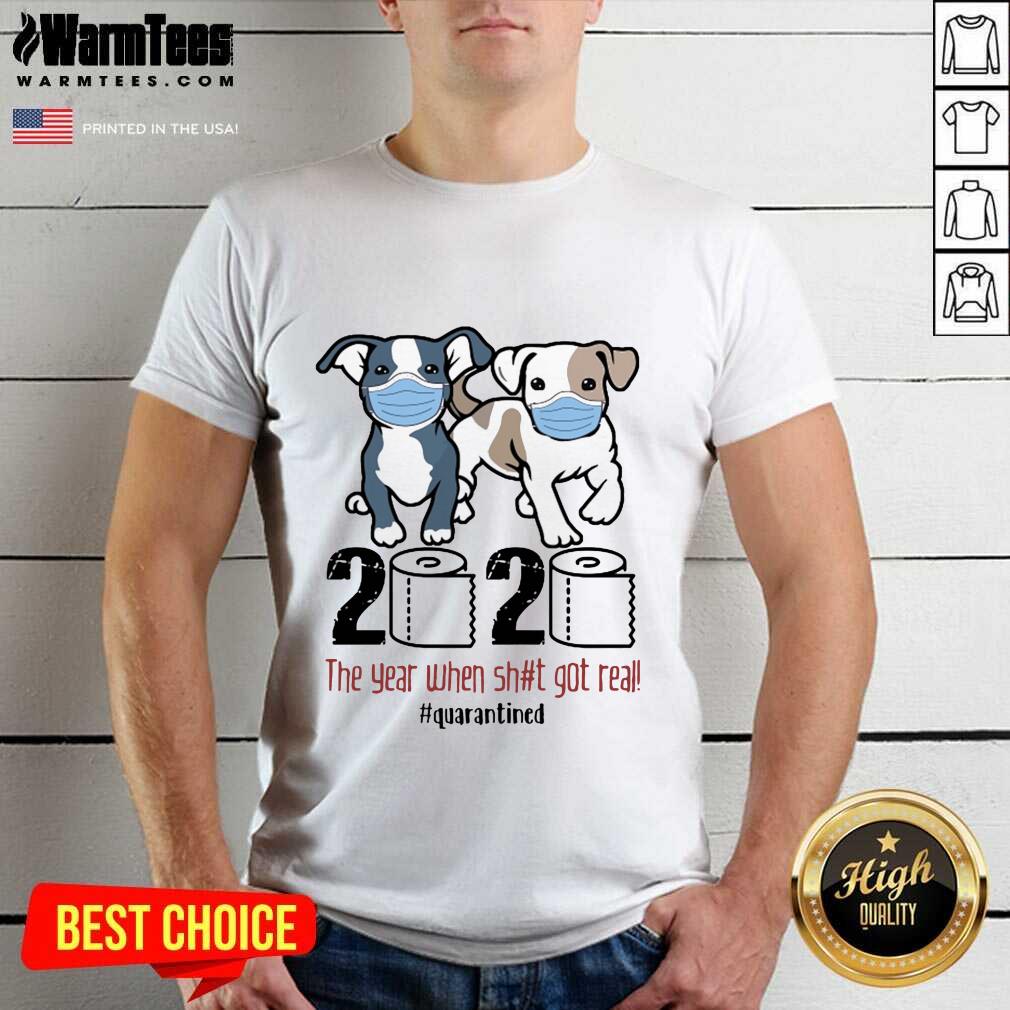 Top Pitbull Toilet Paper 2020 The Year When Shit Got Real Quarantined Shirt