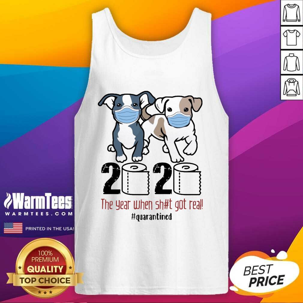 Top Pitbull Toilet Paper 2020 The Year When Shit Got Real Quarantined Shirt