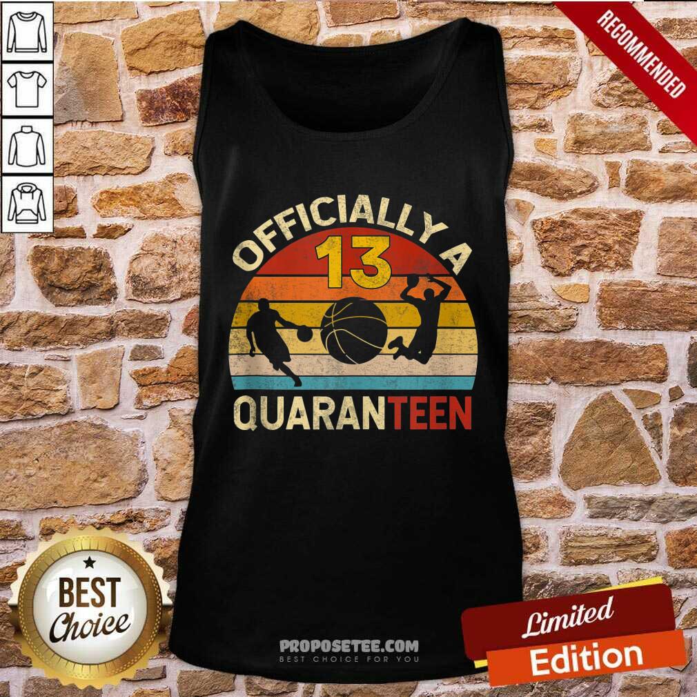 Top Quaranteen 13Th Birthday Basketball Vintage Shirt