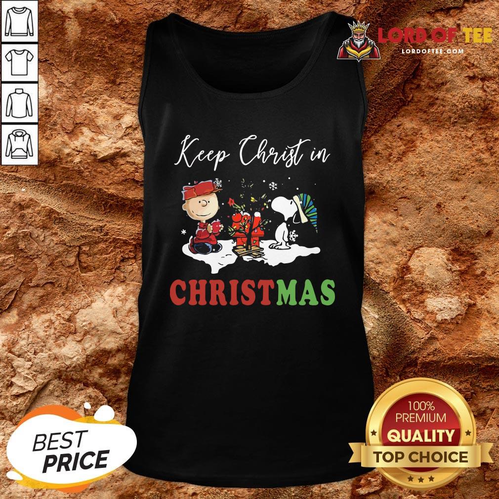 Top Snoopy And Charibow Keep Christ In Christmas Shirt