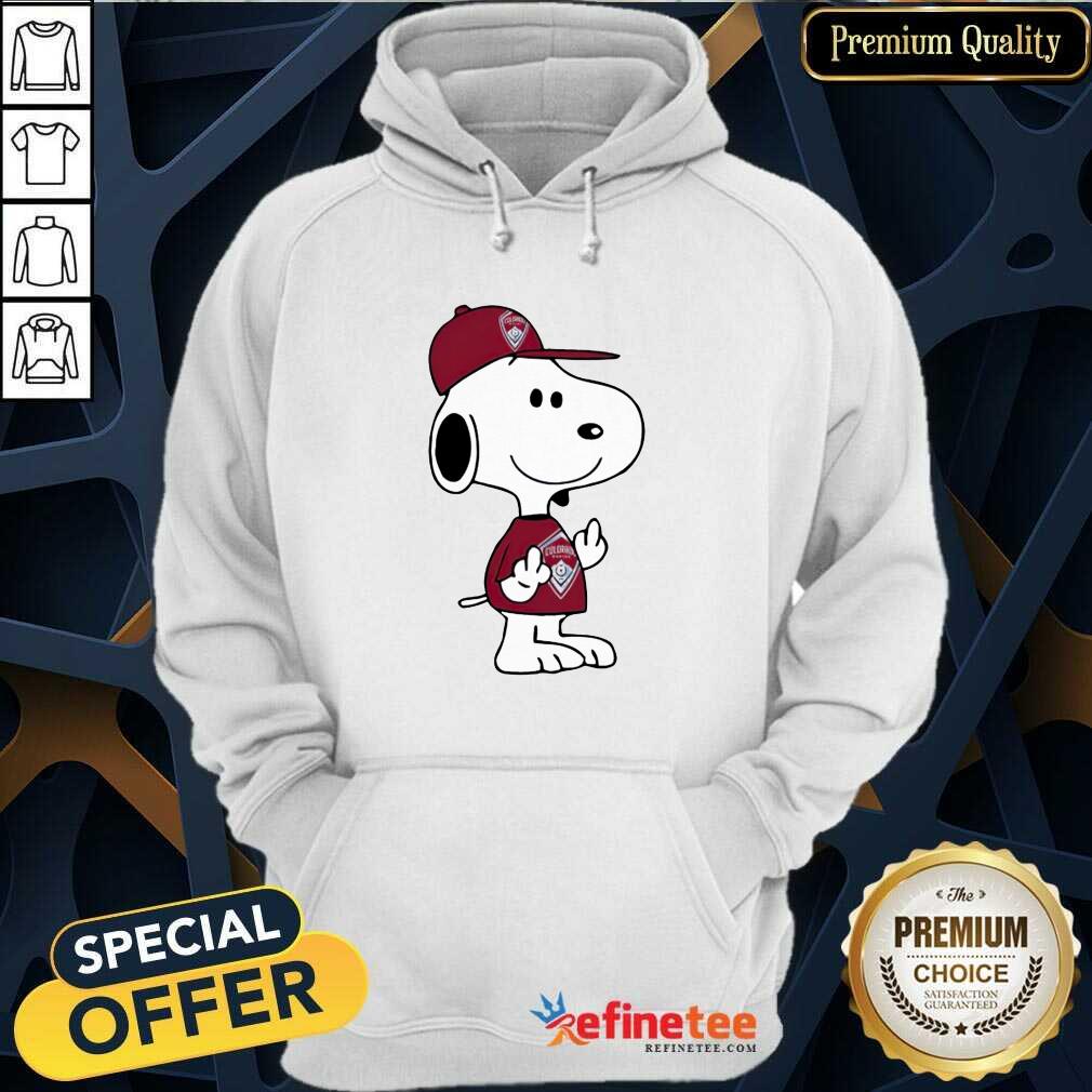 Top Snoopy Colorado Rapids MLS Double Middle Fingers Fuck You Shirt