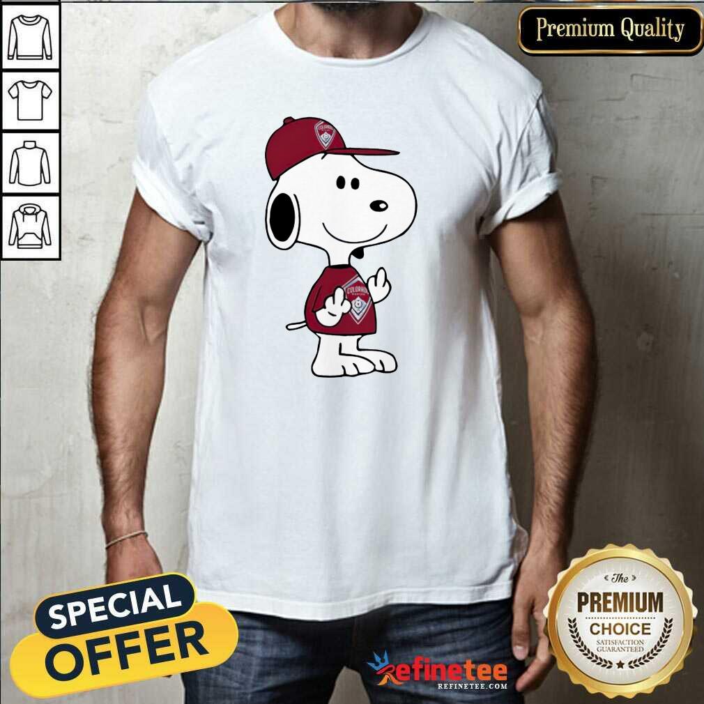 Top Snoopy Colorado Rapids MLS Double Middle Fingers Fuck You Shirt