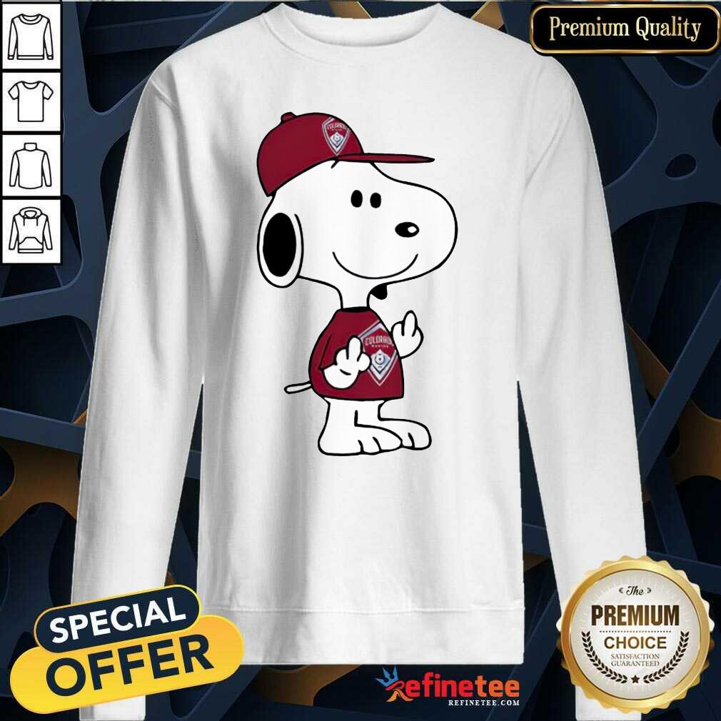 Top Snoopy Colorado Rapids MLS Double Middle Fingers Fuck You Shirt