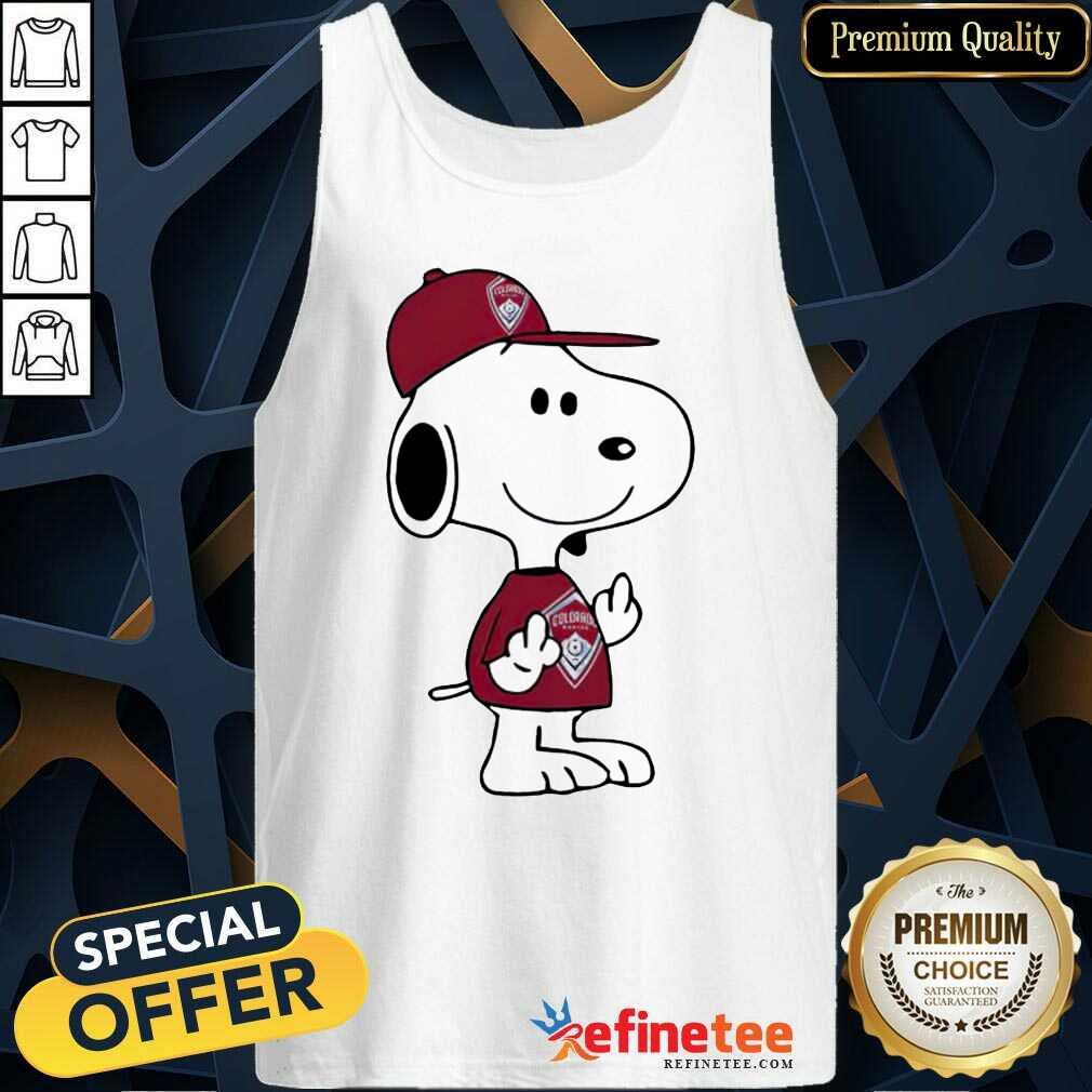 Top Snoopy Colorado Rapids MLS Double Middle Fingers Fuck You Shirt