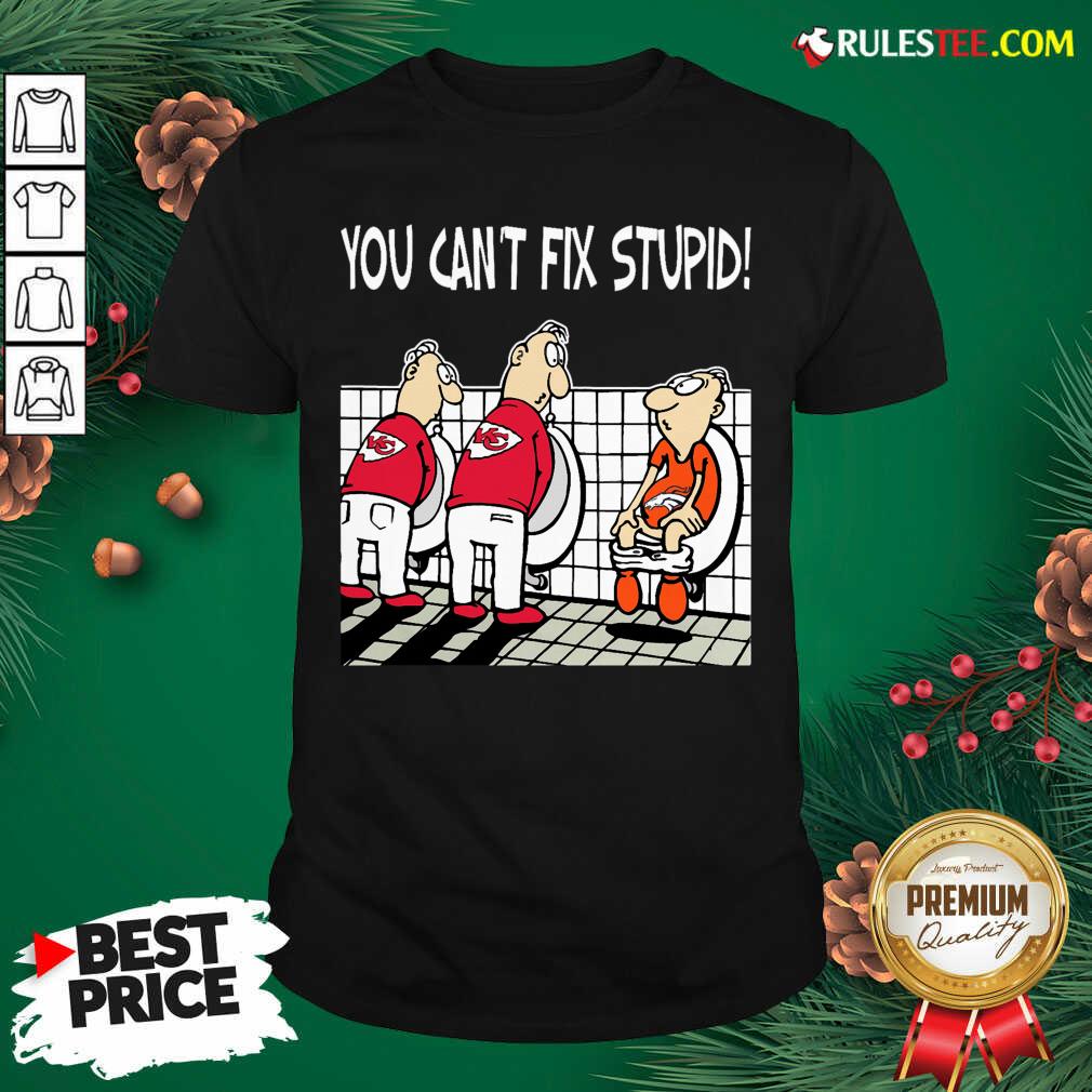 Top You Can’t Fix Stupid Funny Kansas City Chiefs NFL Shirts