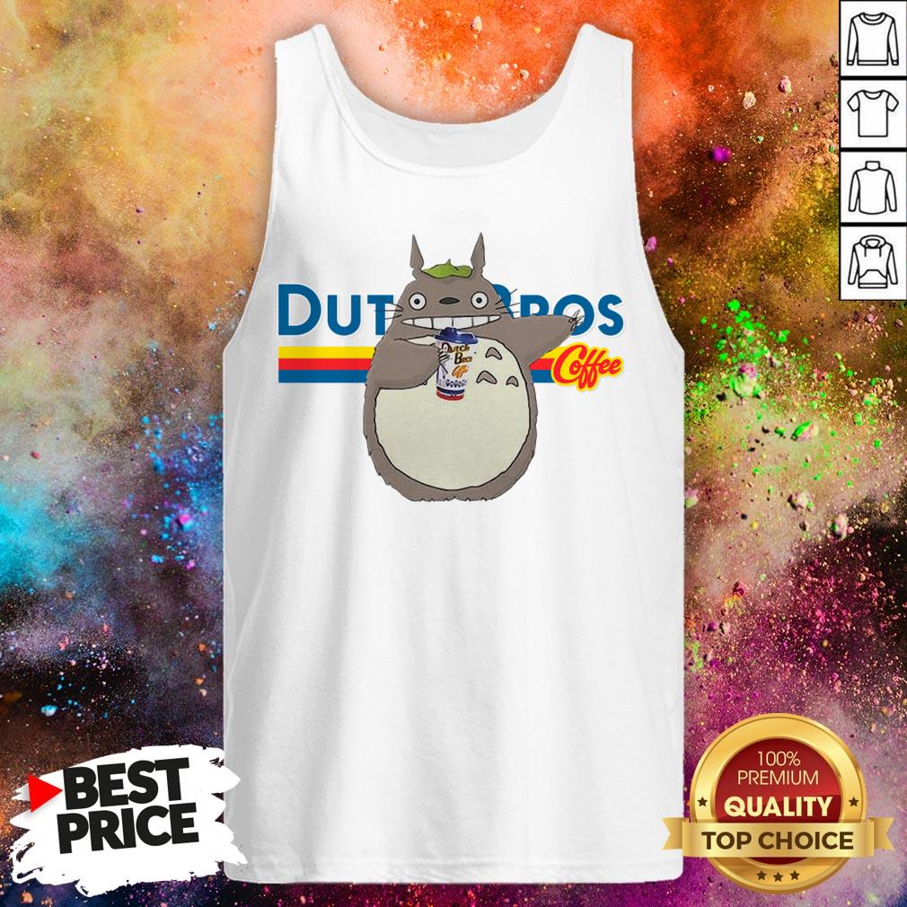 Totoro Drinking Dutch Bros Coffee Shirt