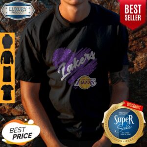 Top Diamond Heart Los Angeles Lakers Shirt
