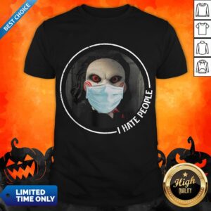 Jigsaw Face Mask I Hate People Shirt