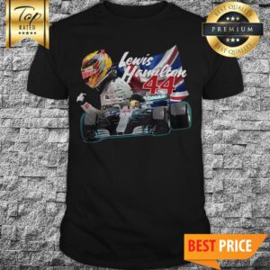 Official Lewis Hamilton 44 Car Signature Union Jack Shirt