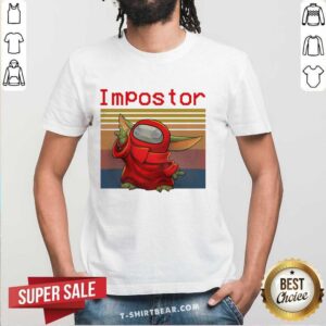 Lovely Baby Yoda Impostor Among Us Vintage Retro Shirt