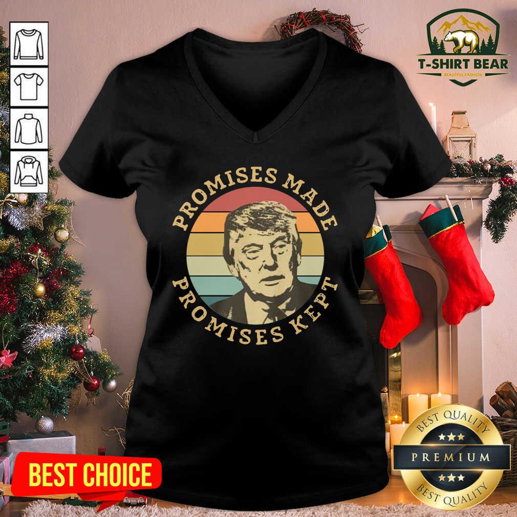 Funny Donald Trump Promises Made Promises Kept Vintage Retro Shirt
