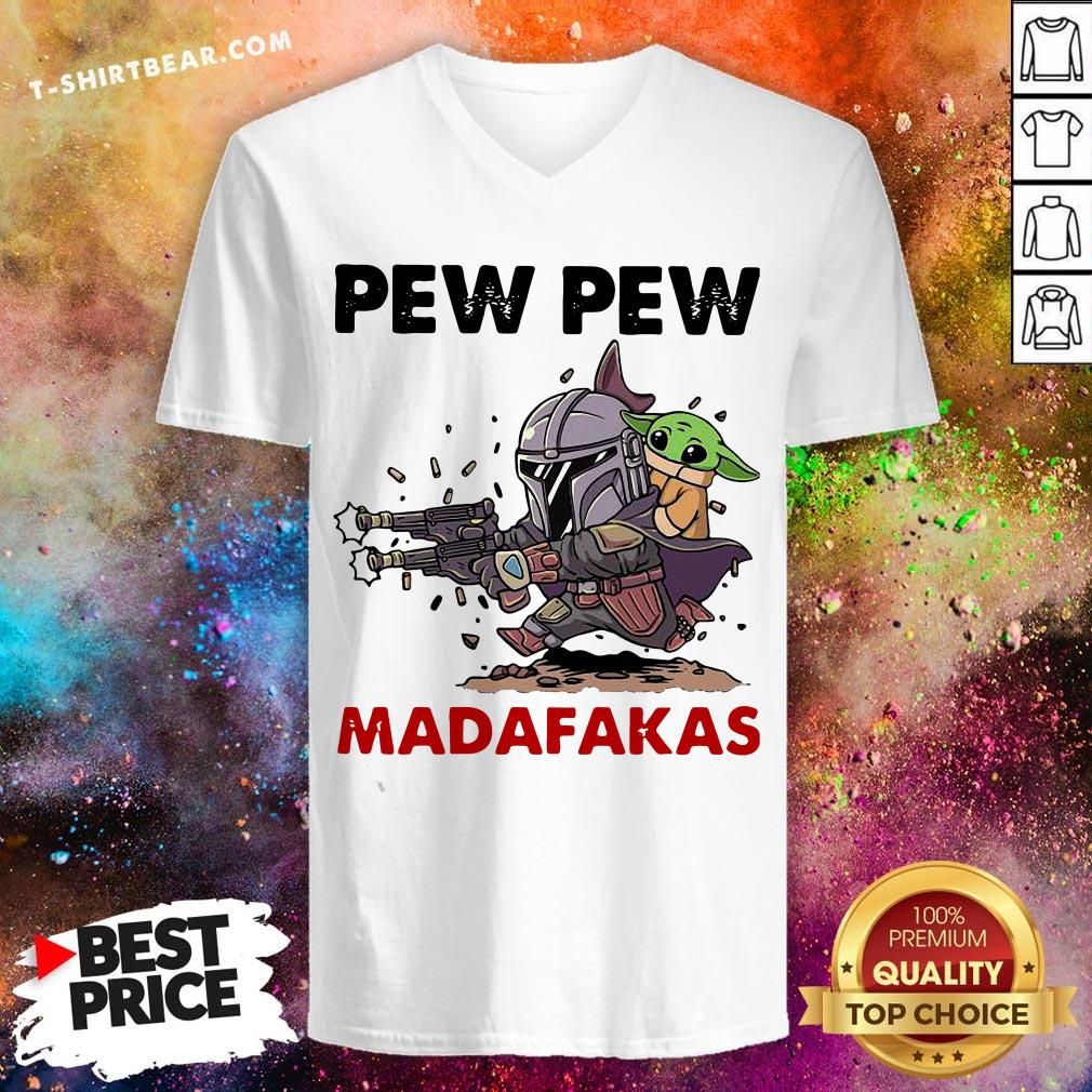 Colorful The Mandalorian Baby Yoda Pew Pew Madafakas Shirt