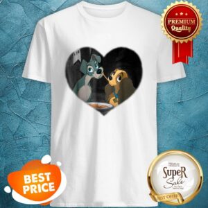 Nice Disney Lady and the Tramp First Kiss Shirt