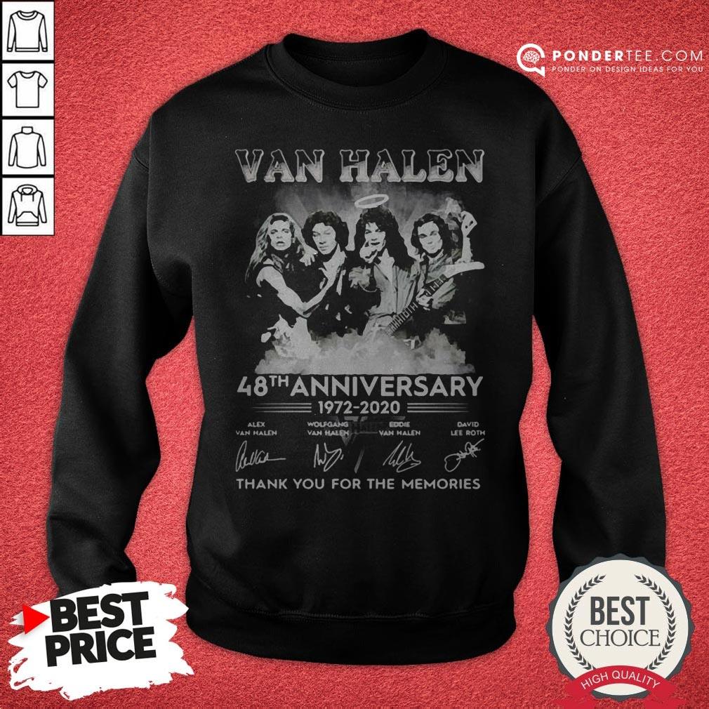 Van Halen 48th Anniversary 1972-2020 Thank You For The Memories Shirt
