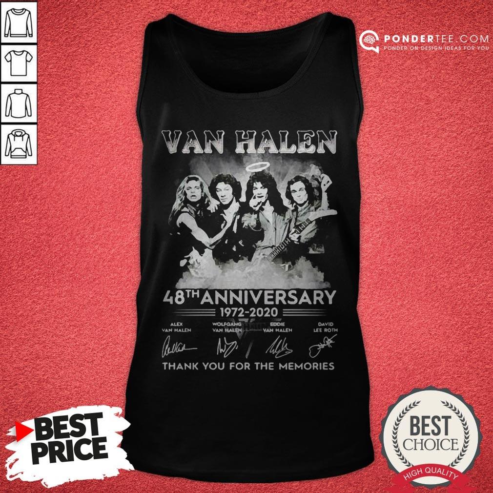 Van Halen 48th Anniversary 1972-2020 Thank You For The Memories Shirt
