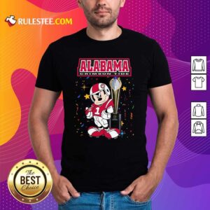 Official Mickey Mouse And Cup Alabama Crimson Tide Shirt