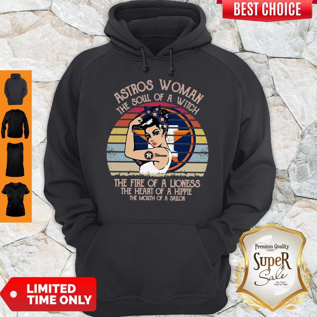 Vintage Astros Woman The Soul Of A Witch The Heart Of A Hippie Shirt