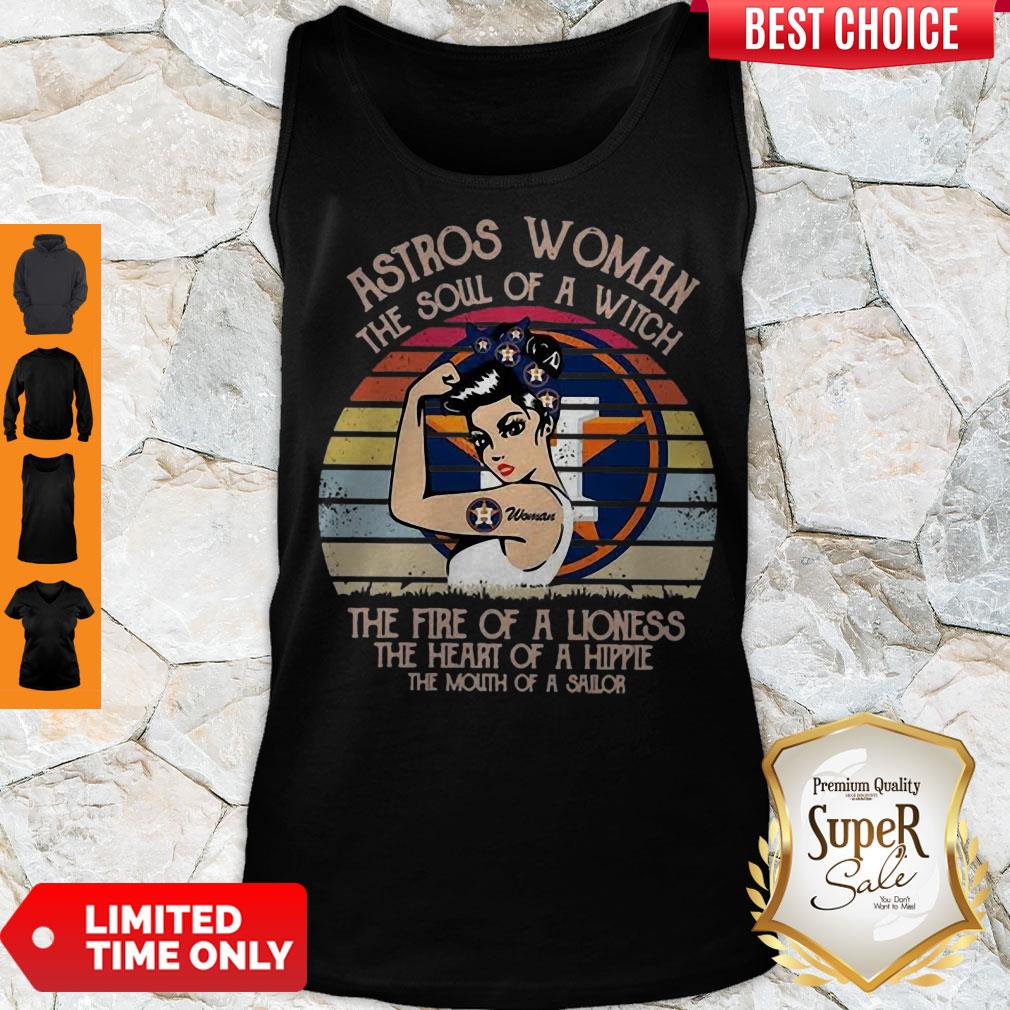 Vintage Astros Woman The Soul Of A Witch The Heart Of A Hippie Shirt