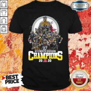 Nice Pittsburgh Steelers Afc North Division Champions 2020 Signatures Shirt