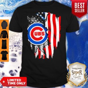 Nice Chicago Cubs Inside American Flag Shirt