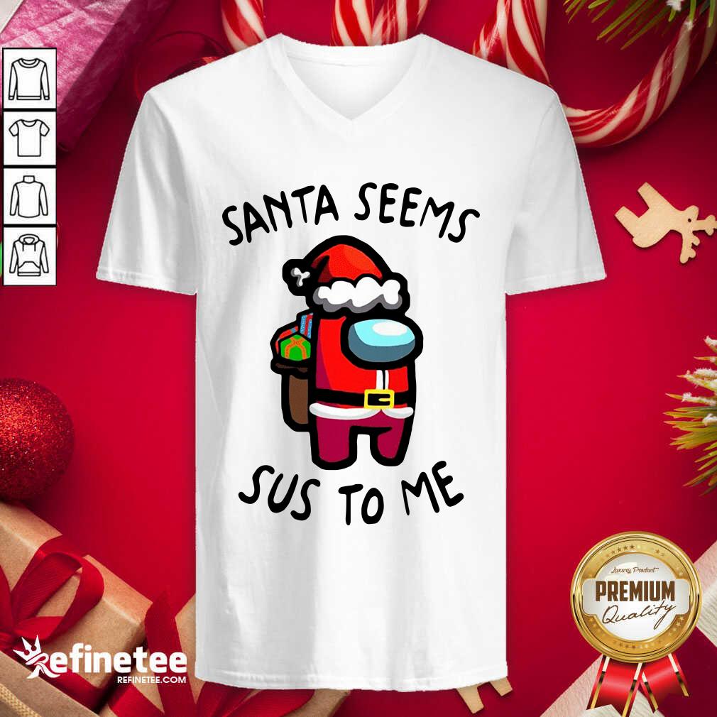 Wonderful Santa Seems Sus To Me Christmas Shirt