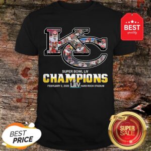Official Kansas City Chiefs Super Bowl Liv Champions Hard Rock Stadium Shirt