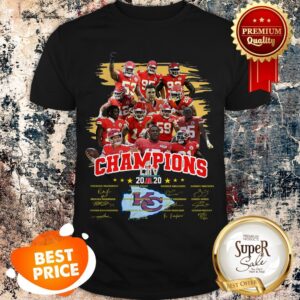 Kansas City Chiefs Super Bowl LIIV Champions Signatures Shirt
