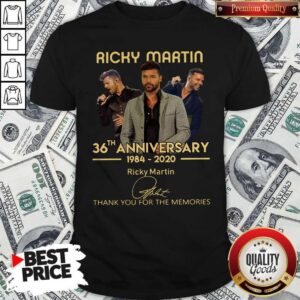 Ricky Martin 36th Anniversary 1984-2020 Thank You For The Memories Signature Shirt