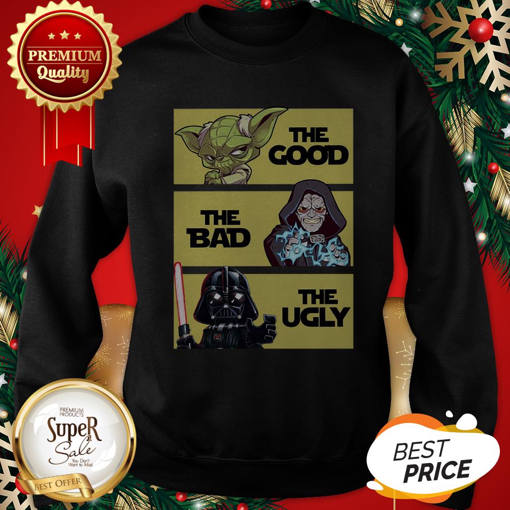 Yoda The Good Obi-Wan Kenobi The bad Darth Vader The Ugly shirt