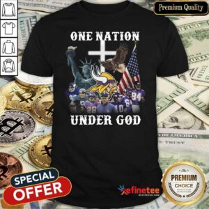 Hot The Minnesota Vikings Team Football One Nation Under God 2021 Shirt