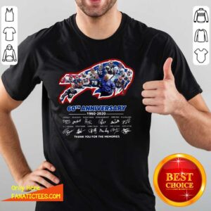 Premium Buffalo Bills 60th Anniversary 1960-2020 Thank You For The Memories Signatures Shirt