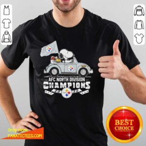 Nice Snoopy And Woodstock Drive AFC North Division Champions 2020 Steelers Shirt