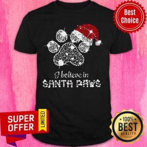 I Believe In Santa Paws Dog Merry Christmas Shirt
