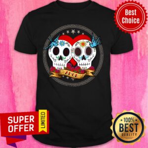 Amor Sugar Skull Couple Dia De Muertos Shirt