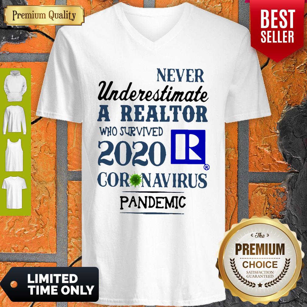 Never Underestimate A Realtor Who Survived 2020 Coronavirus Shirt