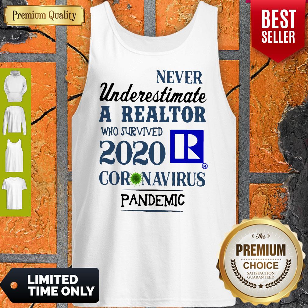 Never Underestimate A Realtor Who Survived 2020 Coronavirus Shirt